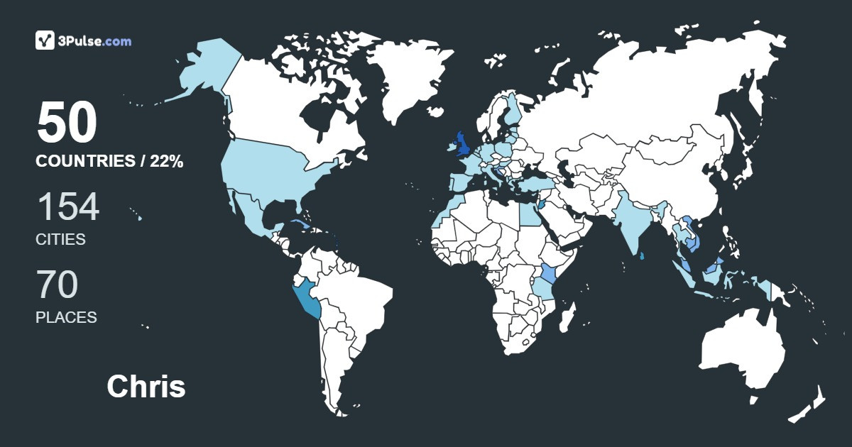 Изображение Карты путешествий Chris Elwood
