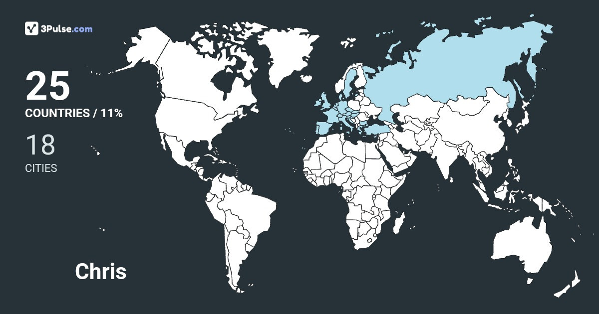 Chris Wright's Travel Map Image