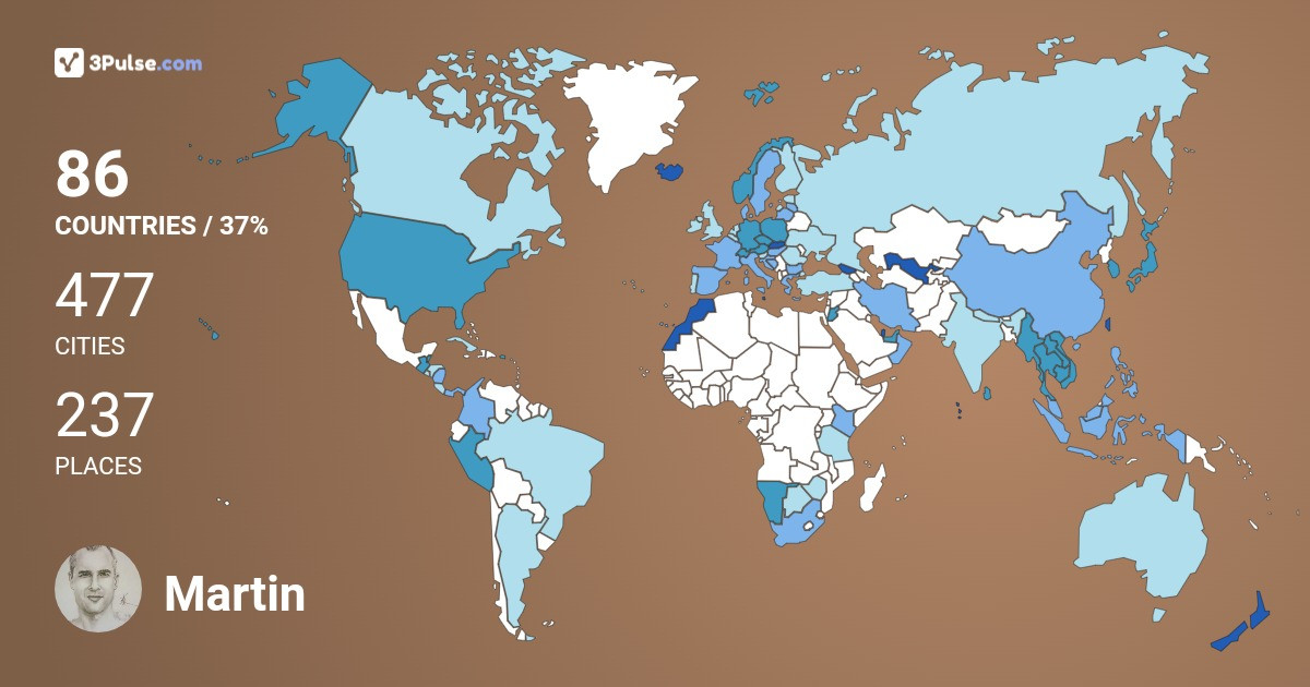 Изображение Карты путешествий Martin Sevcik