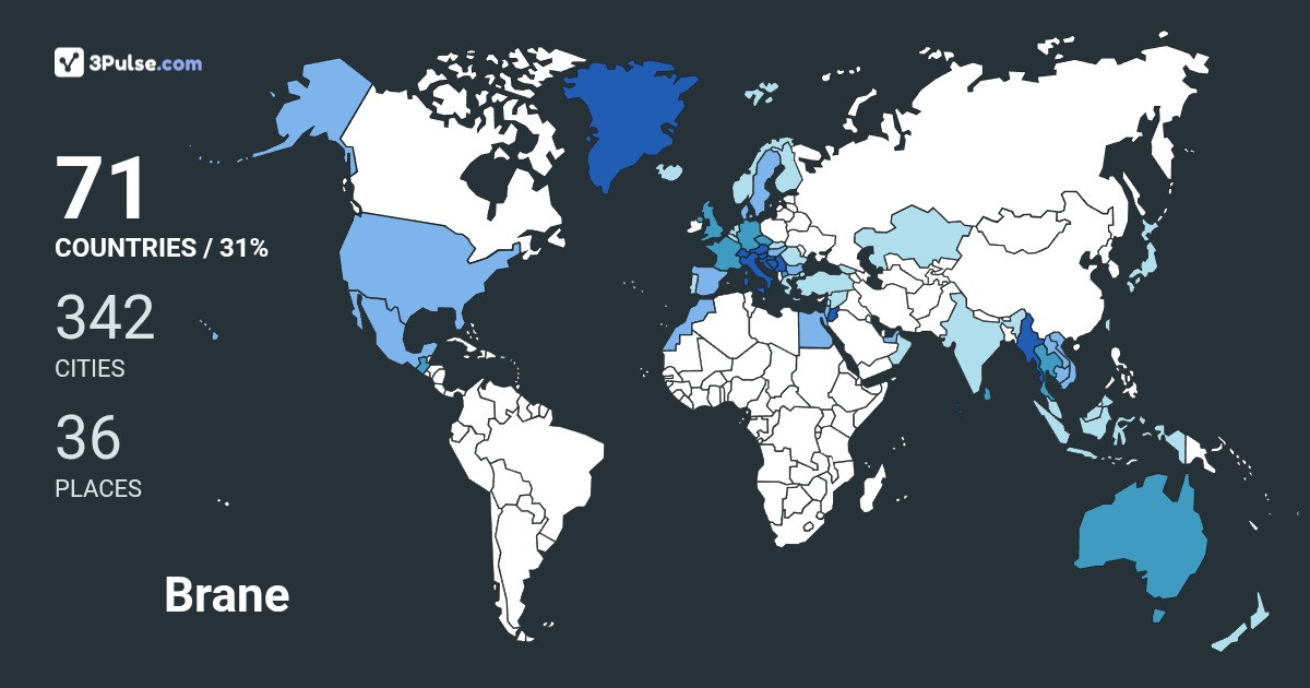 Brane Ribic's Travel Map Image