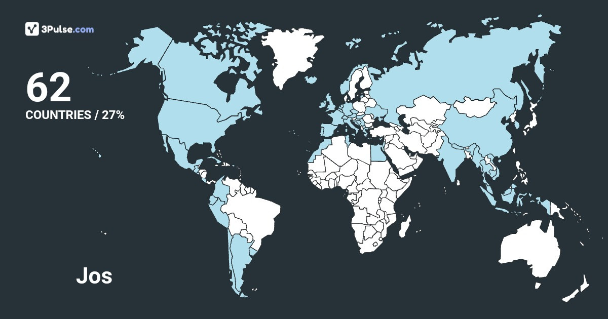 Jos Uribe-Gaudry's Travel Map Image