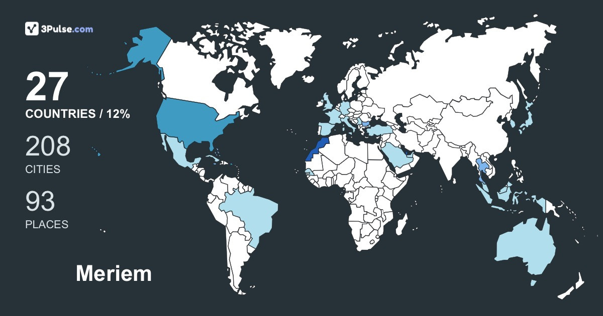 Meriem Tazi's Travel Map Image