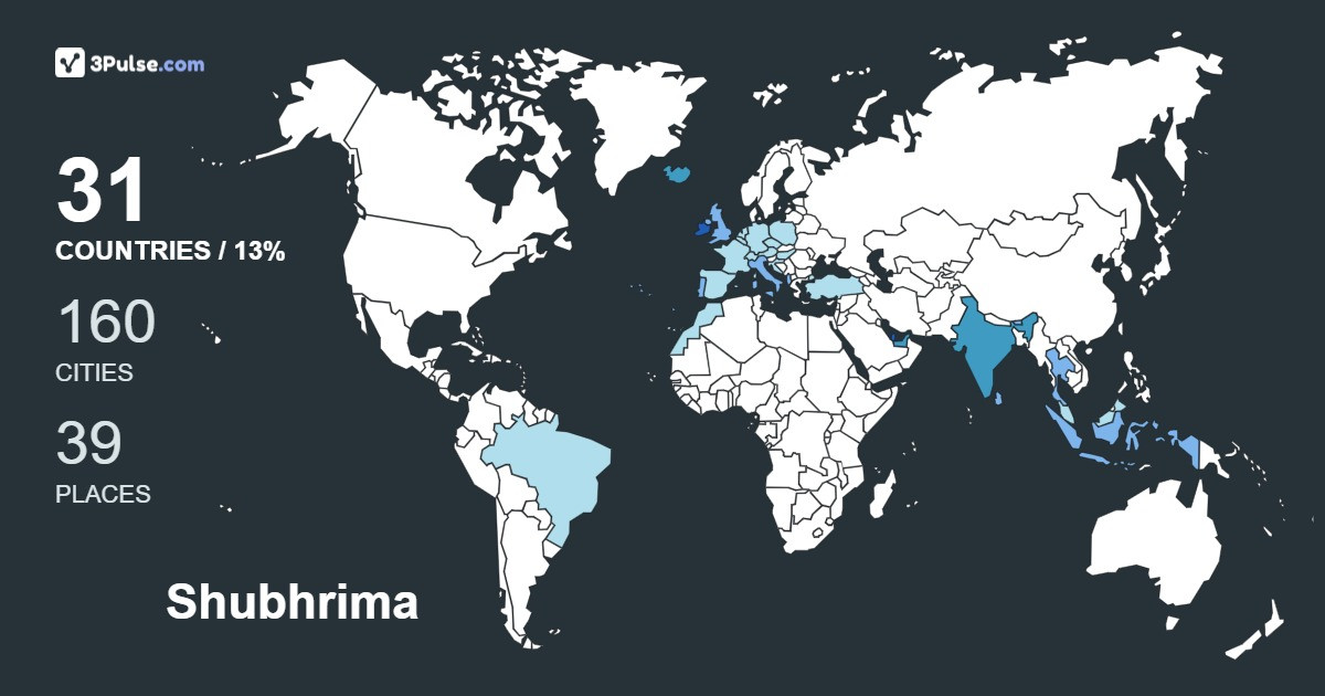 Shubhrima Ghosh's Travel Map Image
