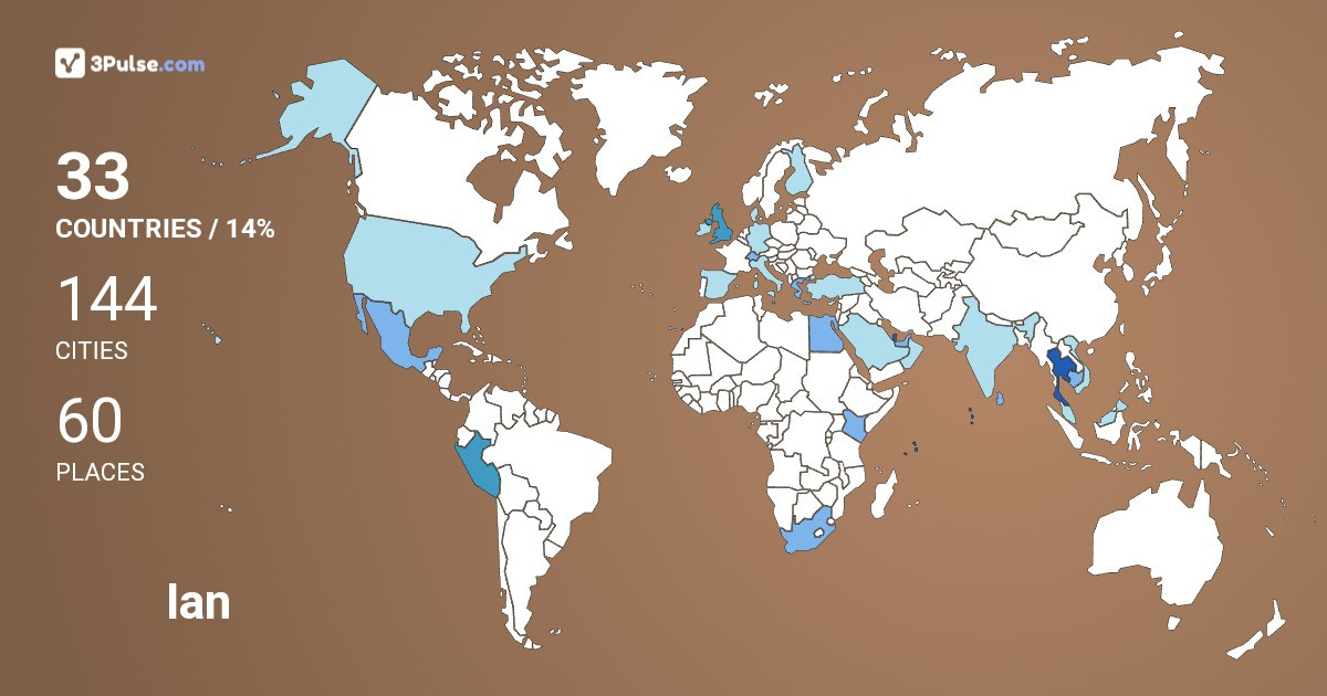 Ian Fisher's Travel Map Image