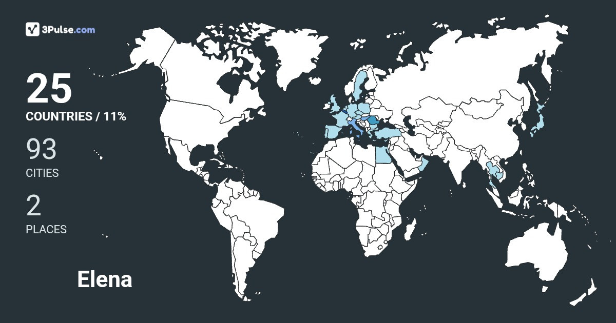 Elena Georgescu's Travel Map Image