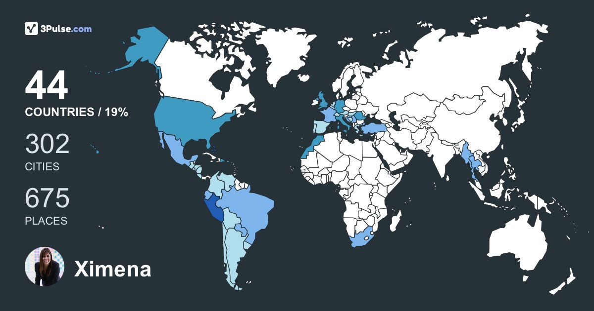 Ximena Amatyleon's Travel Map Image