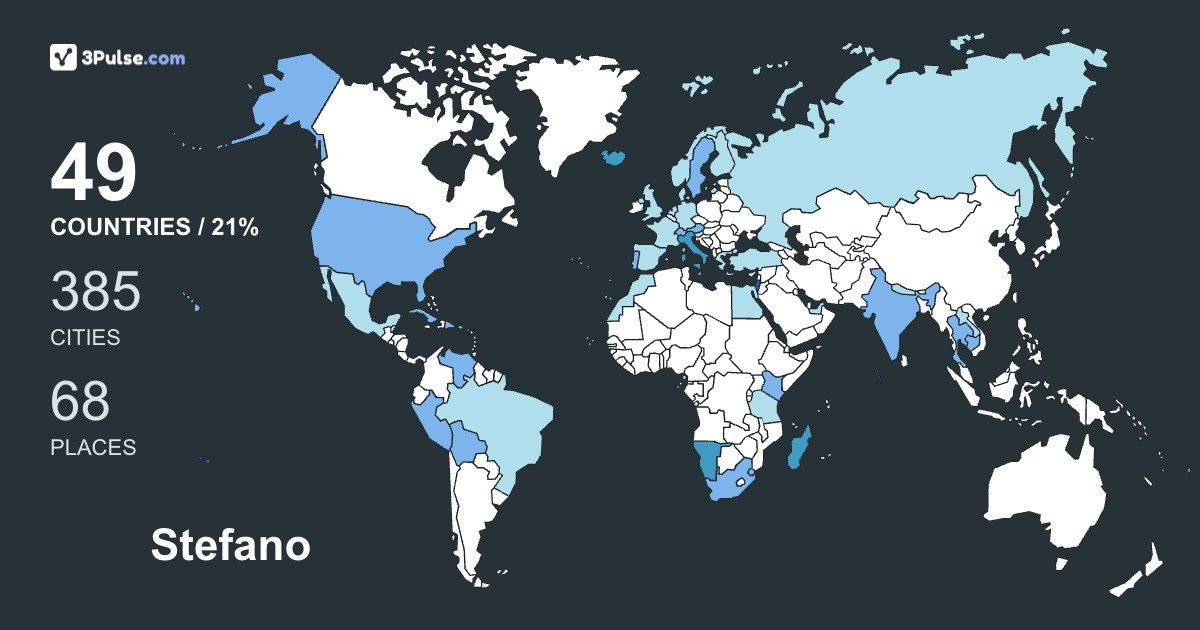 Stefano Del-Monte's Travel Map Image