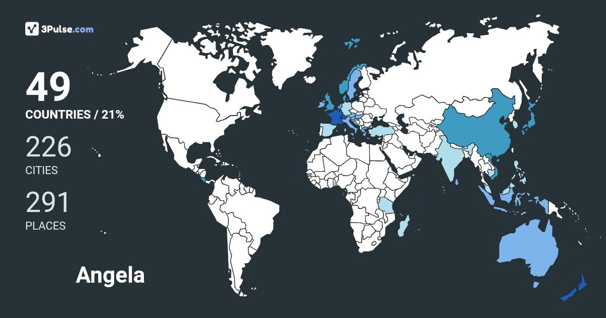 Изображение Карты путешествий Angela Radlett