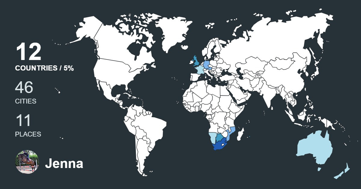 Jenna Murray's Travel Map Image