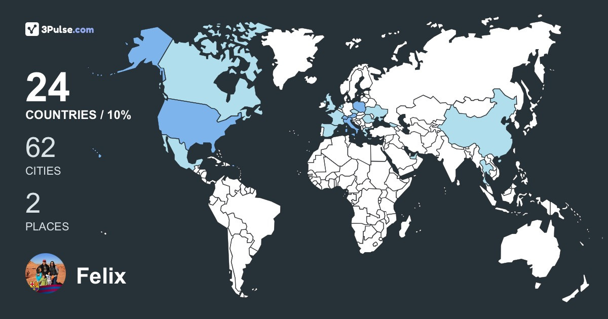 Felix Doktorman's Travel Map Image