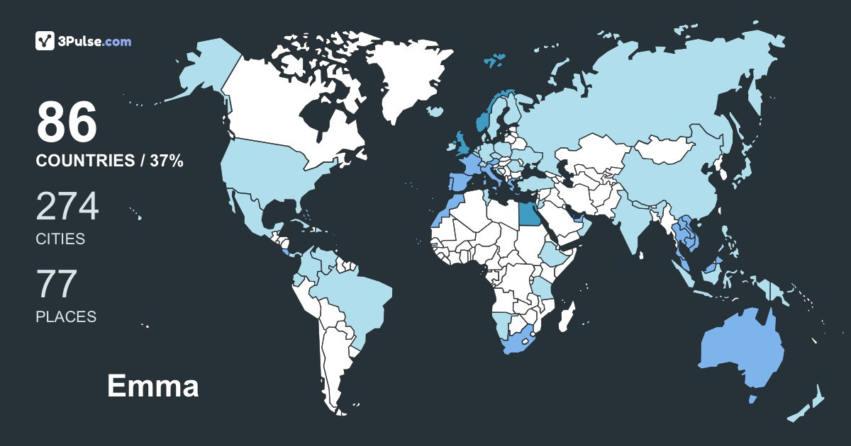 Emma Gray's Travel Map Image