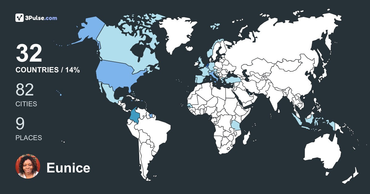 Eunice Kelly's Travel Map Image