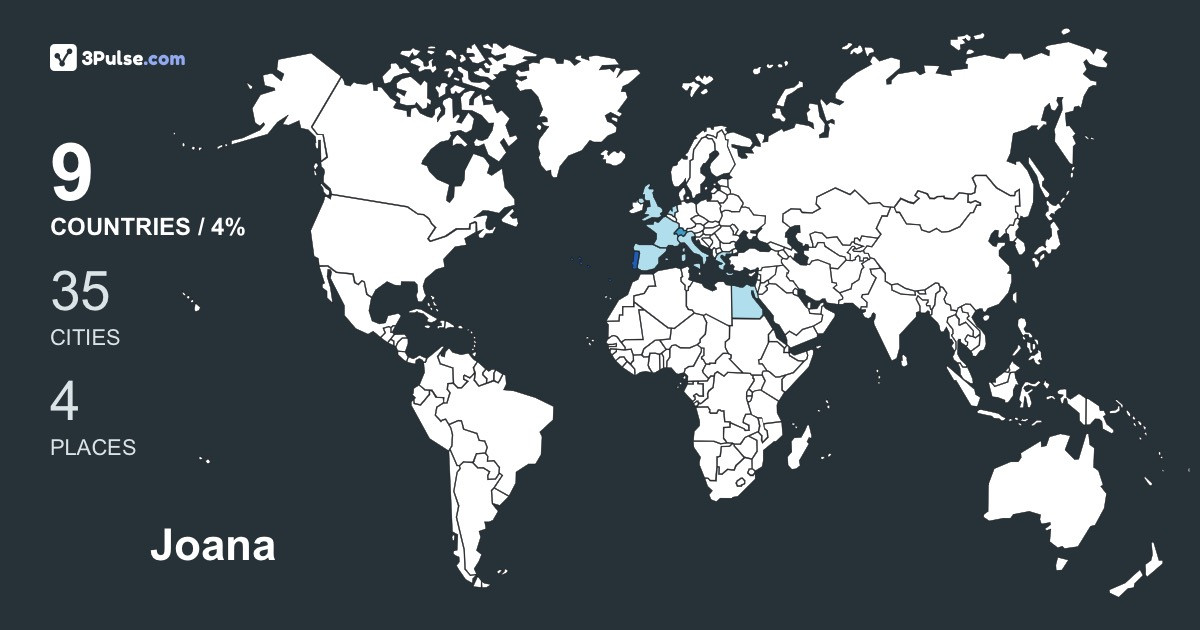 Joana Meinedo's Travel Map Image