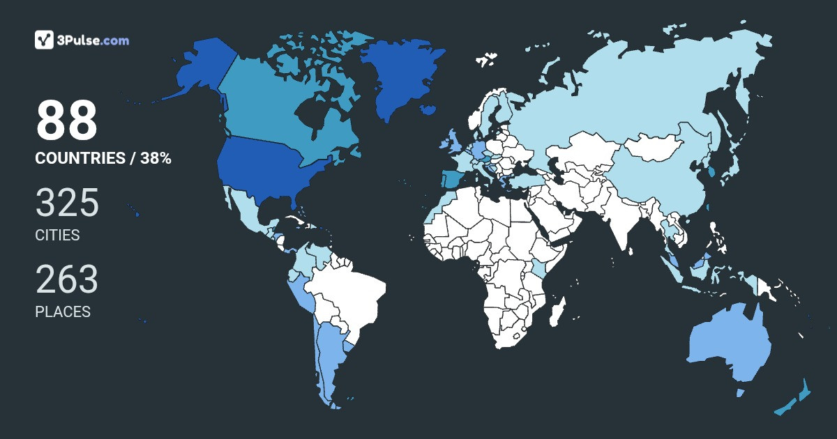 Sailor1953's Travel Map Image