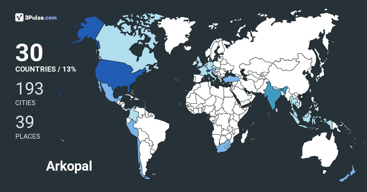 Arkopal Choudhury's Travel Map Image