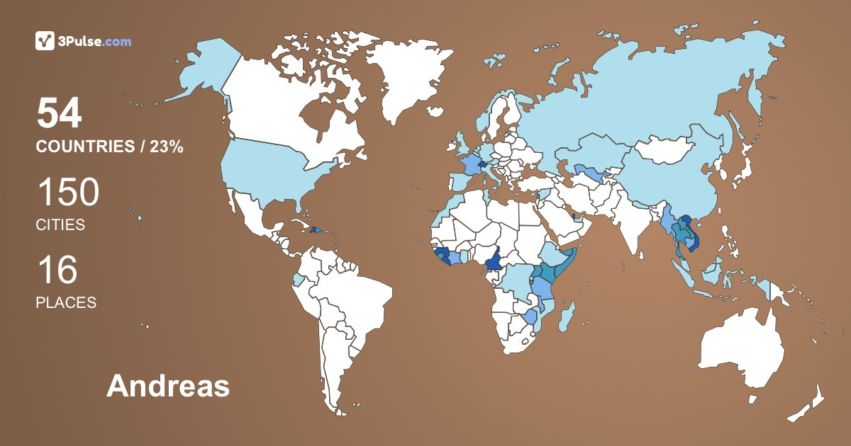 Andreas Deuble's Travel Map Image