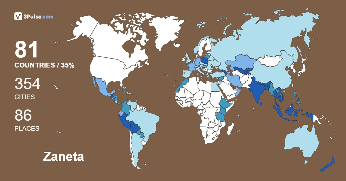 Изображение Карты путешествий Zaneta Cichawa
