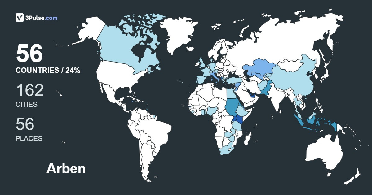 Arben Caslli's Travel Map Image