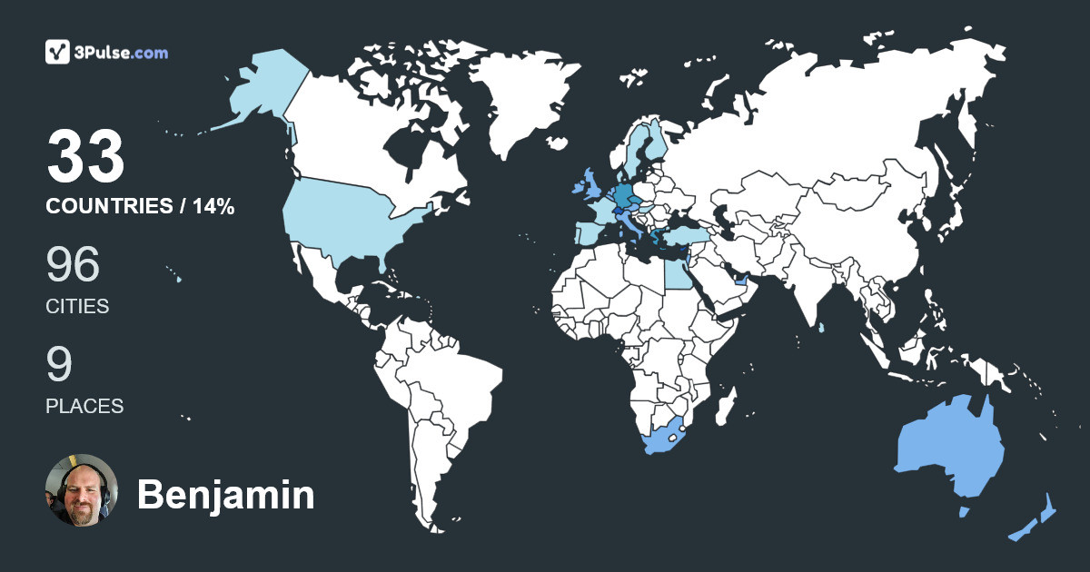 Изображение Карты путешествий Benjamin Andreou