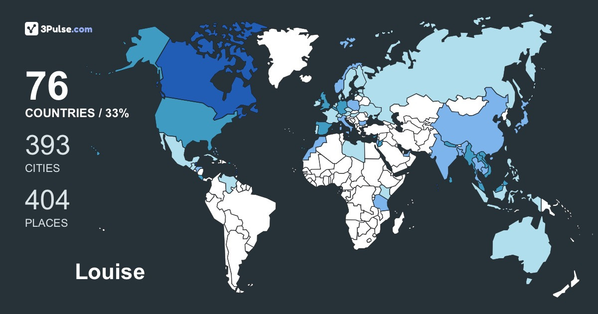 Louise Edwards's Travel Map Image