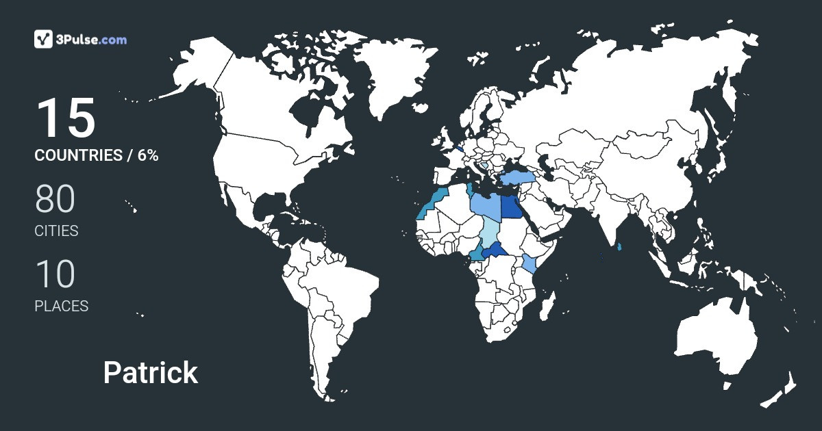 Patrick Desurmont's Travel Map Image