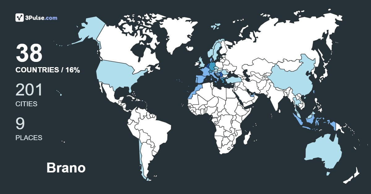 Brano Glumac's Travel Map Image