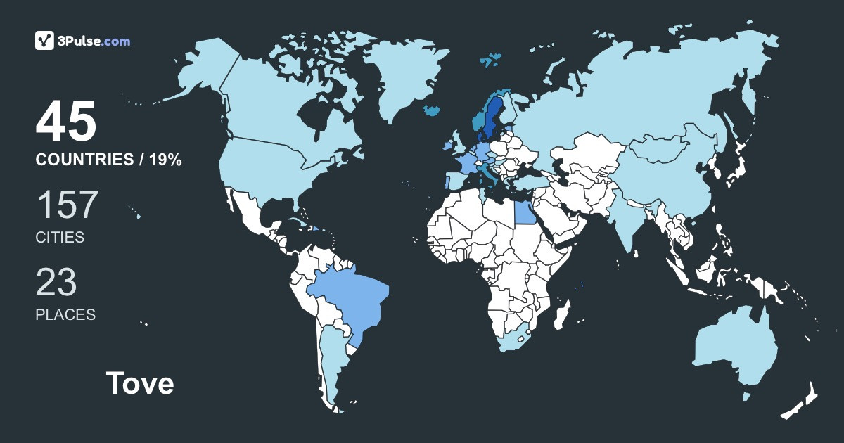 Tove Fagerholm's Travel Map Image