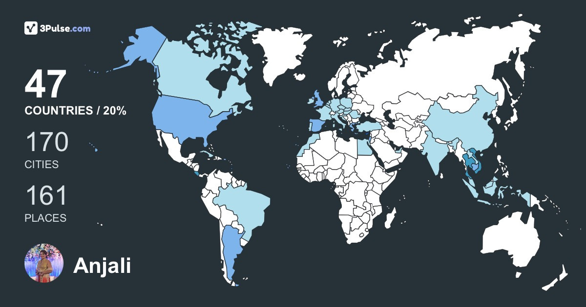 Anjali Lakhani's Travel Map Image