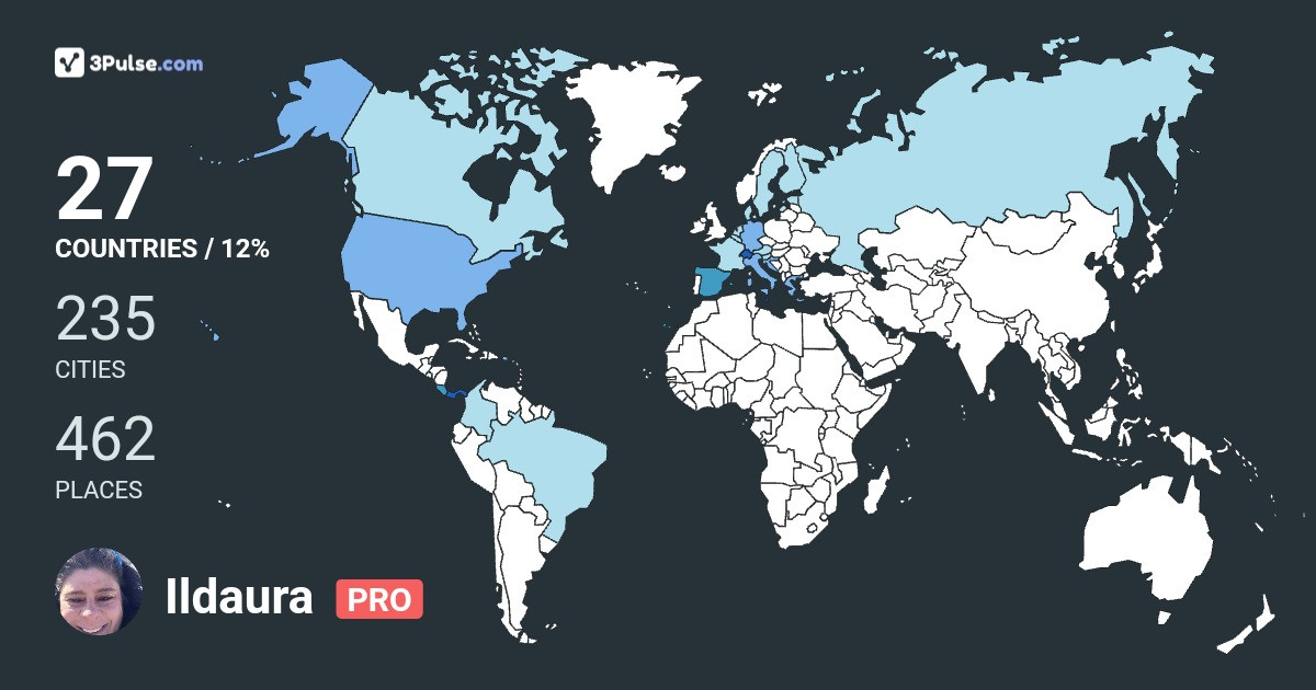 Ildaura Claus-Gonzalez's Travel Map Image