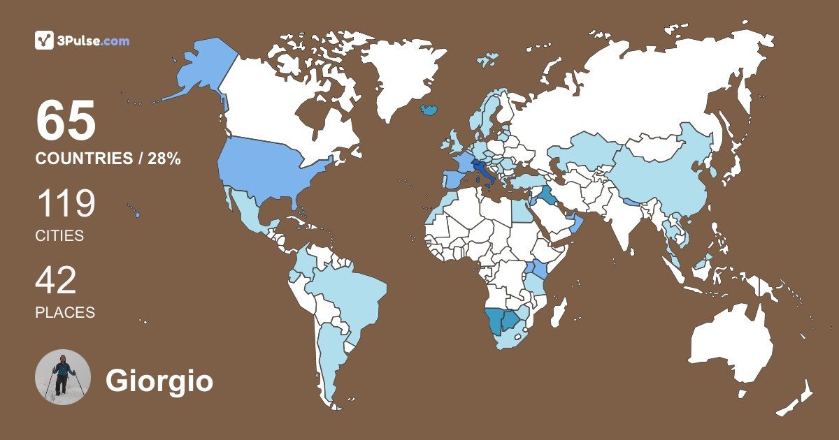 Giorgio Bertoli's Travel Map Image