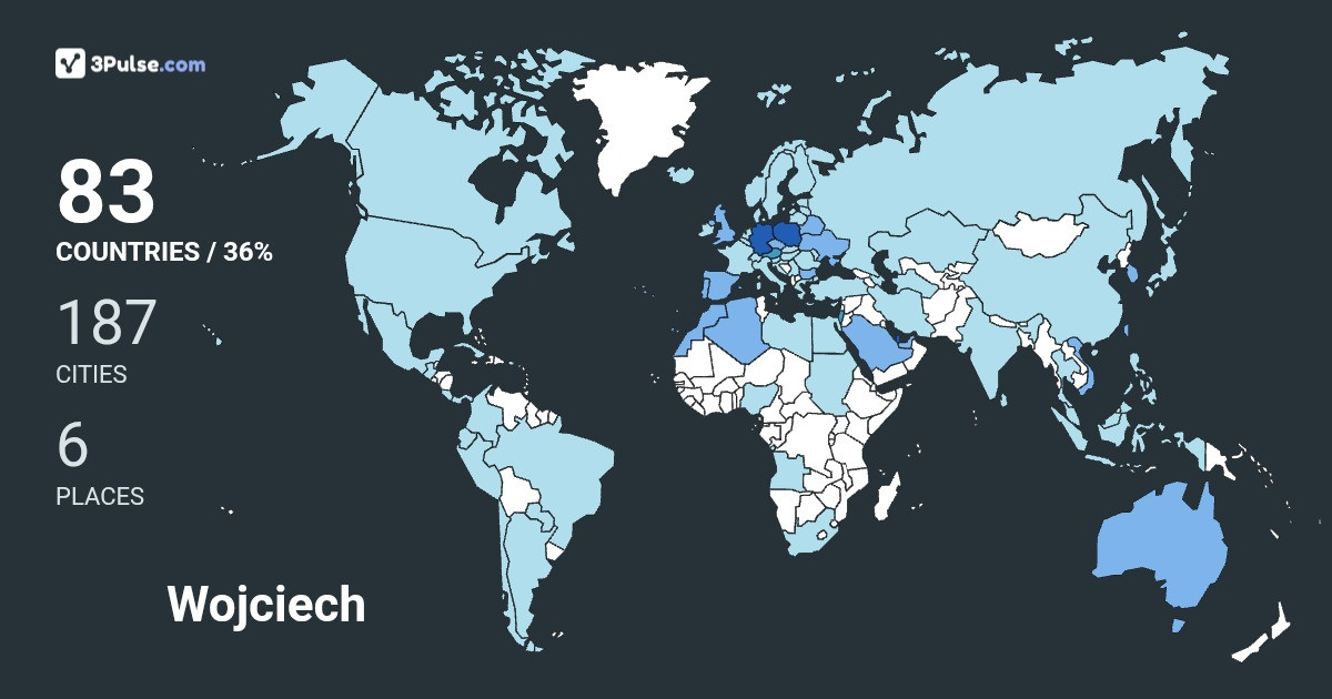 Wojciech Kowalski's Travel Map Image