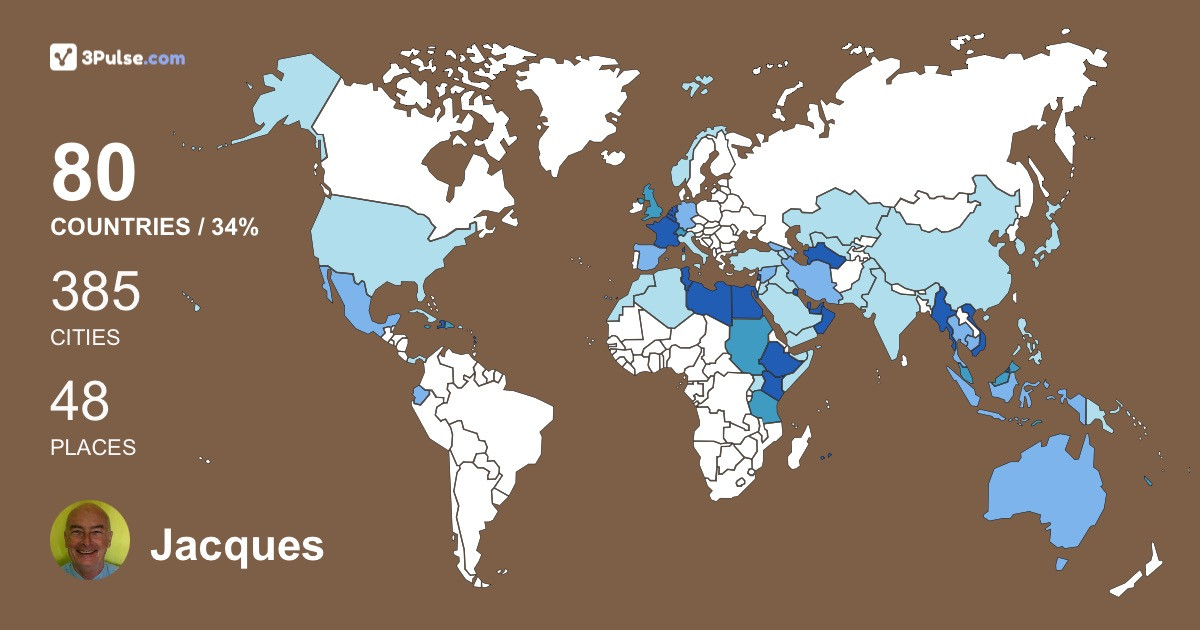 Jacques Marie's Travel Map Image