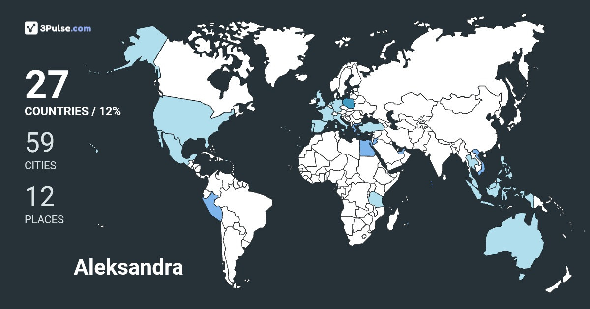 Aleksandra Dmytruk's Travel Map Image