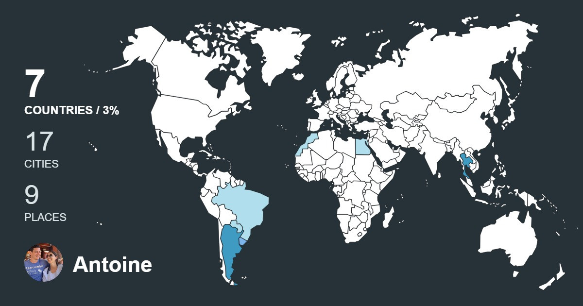 Изображение Карты путешествий Antoine Chang