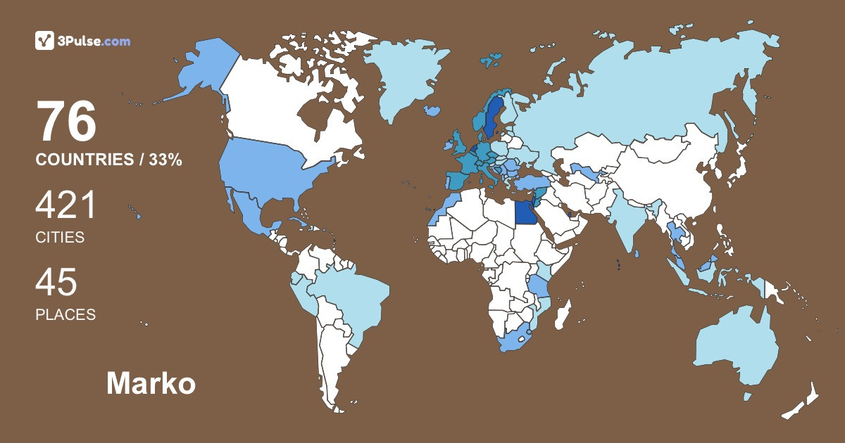 Marko Wramn's Travel Map Image