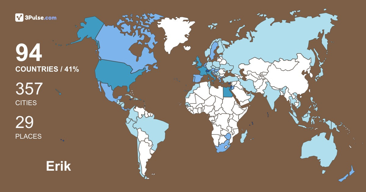 Изображение Карты путешествий Erik Hoffman