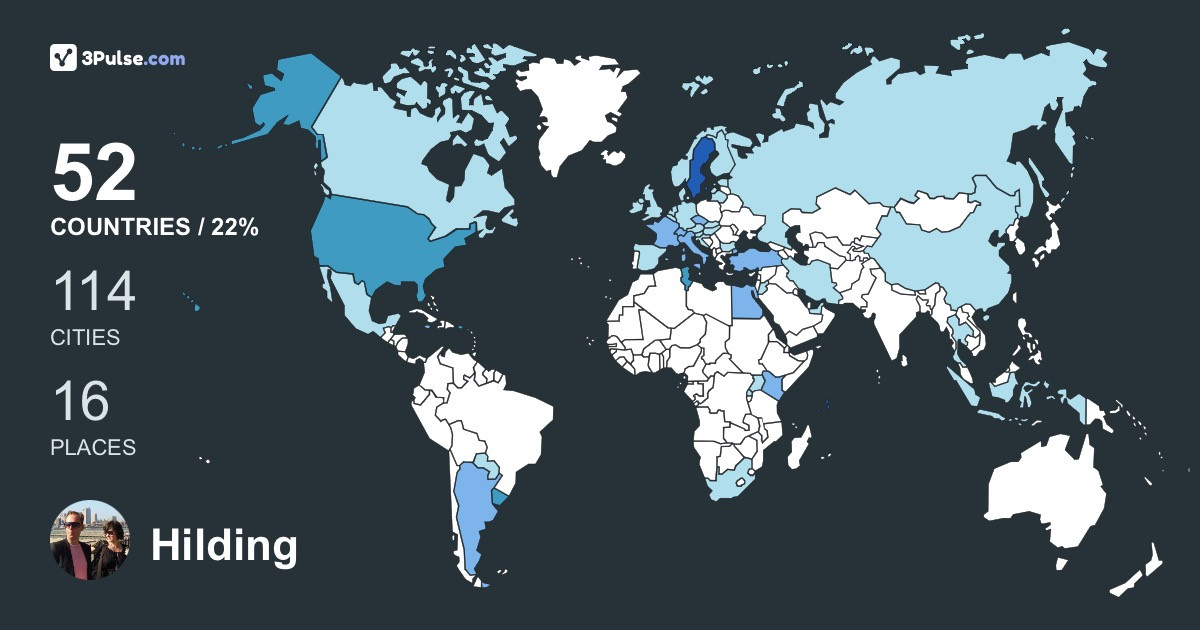 Hilding Lundkvist's Travel Map Image