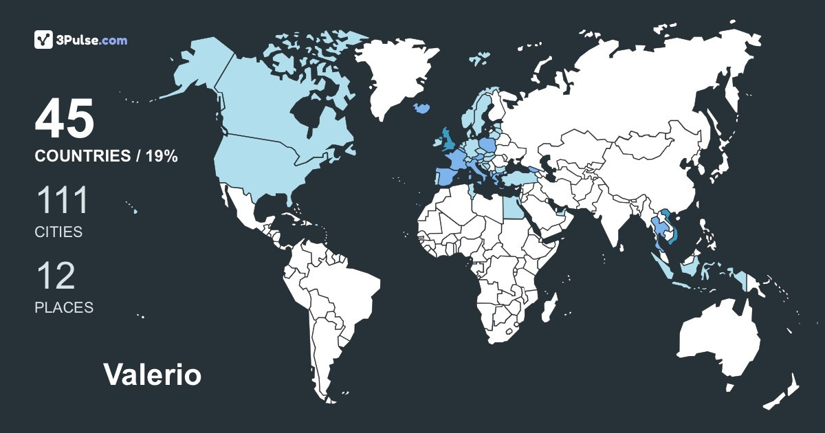 Valerio Oddone's Travel Map Image