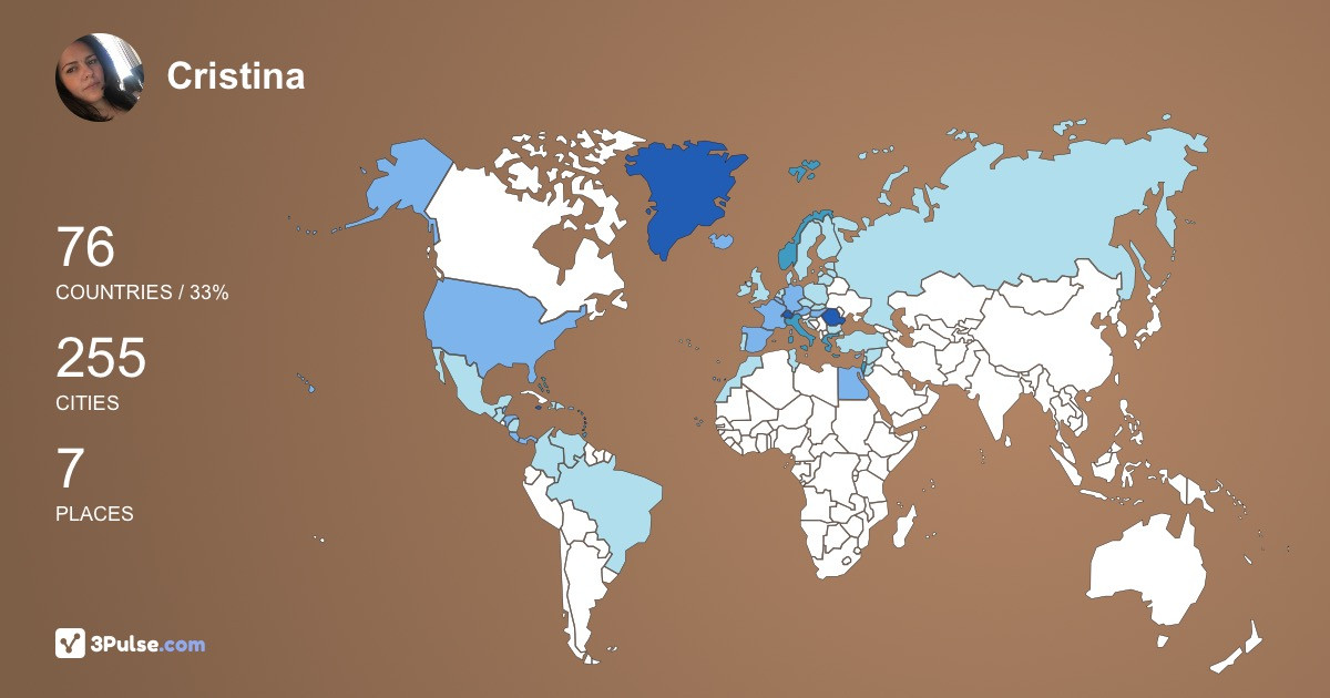 Cristina Poenaru's Travel Map Image