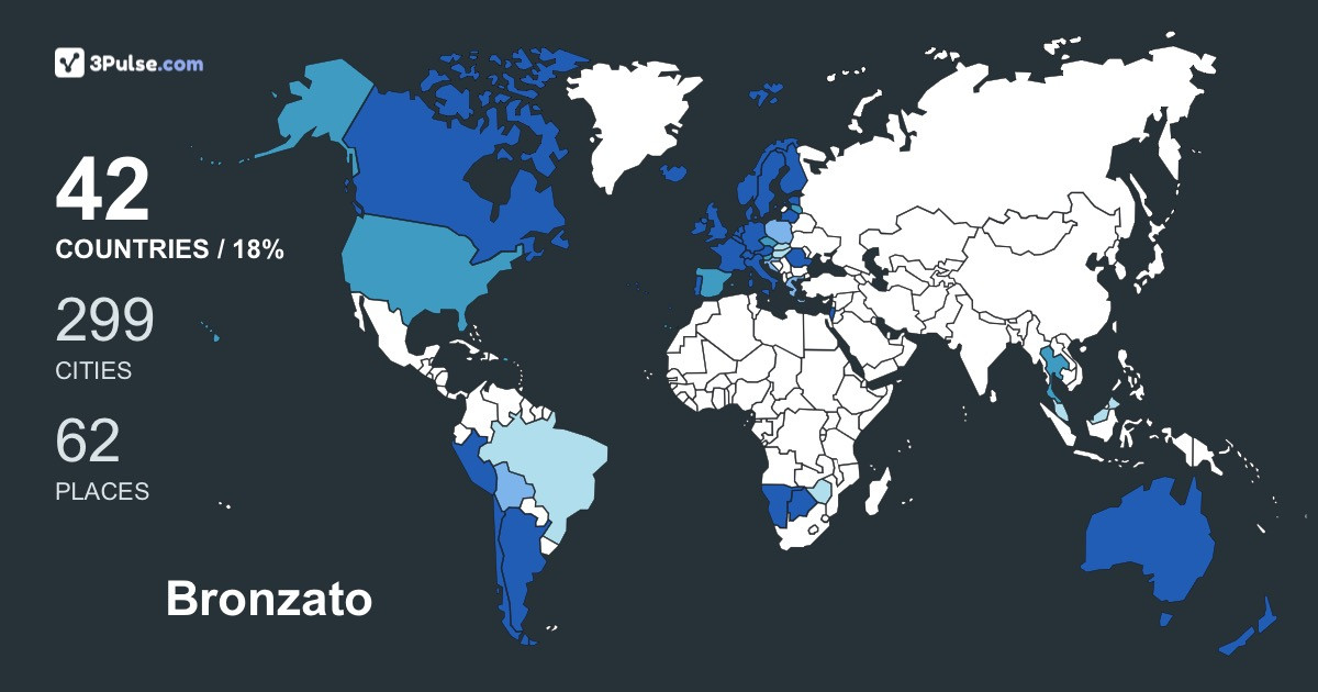 Bronzato Mauro's Travel Map Image