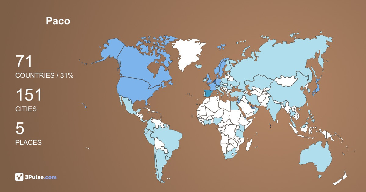 Paco Torres's Travel Map Image