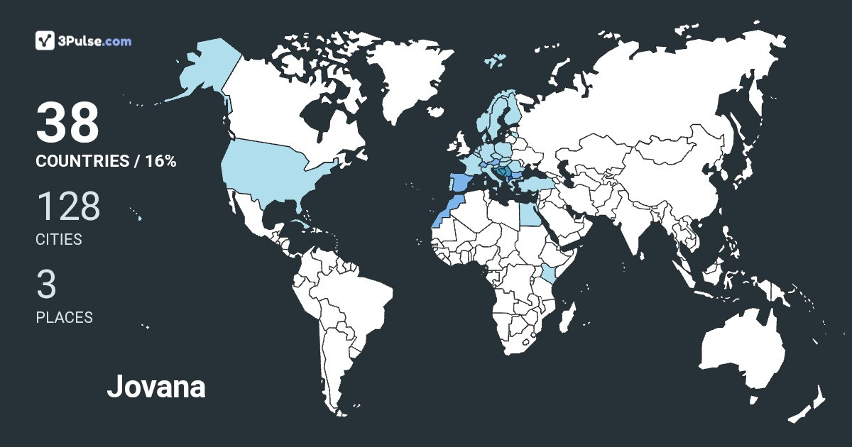 Jovana Trencevska's Travel Map Image