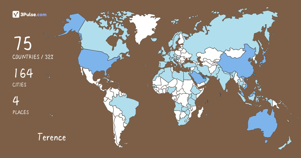 Terence Liang's Travel Map Image