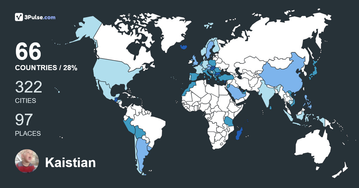Kaistian Topalov's Travel Map Image
