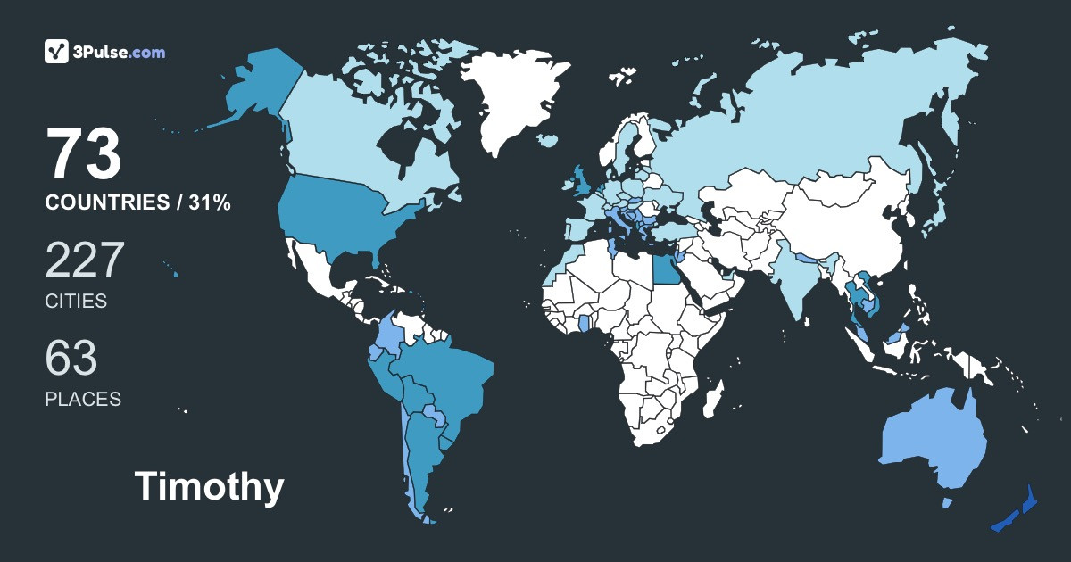 Изображение Карты путешествий Timothy Worden