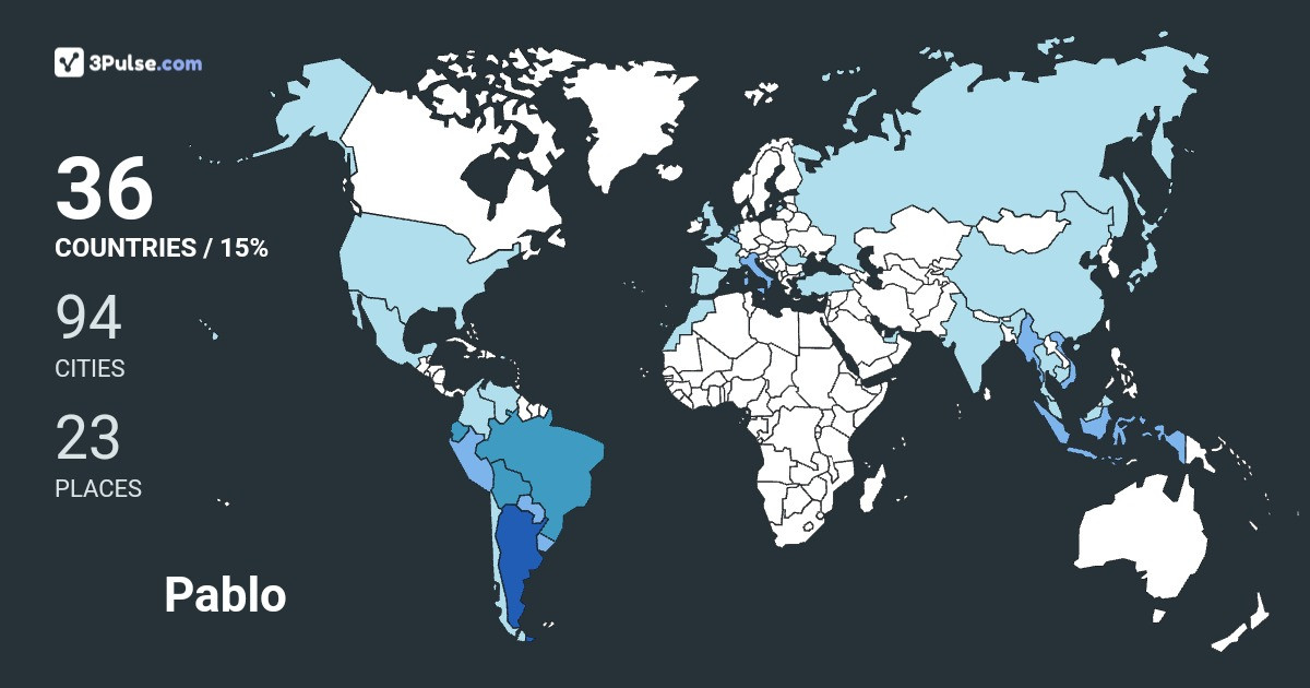 Pablo Pusterla's Travel Map Image