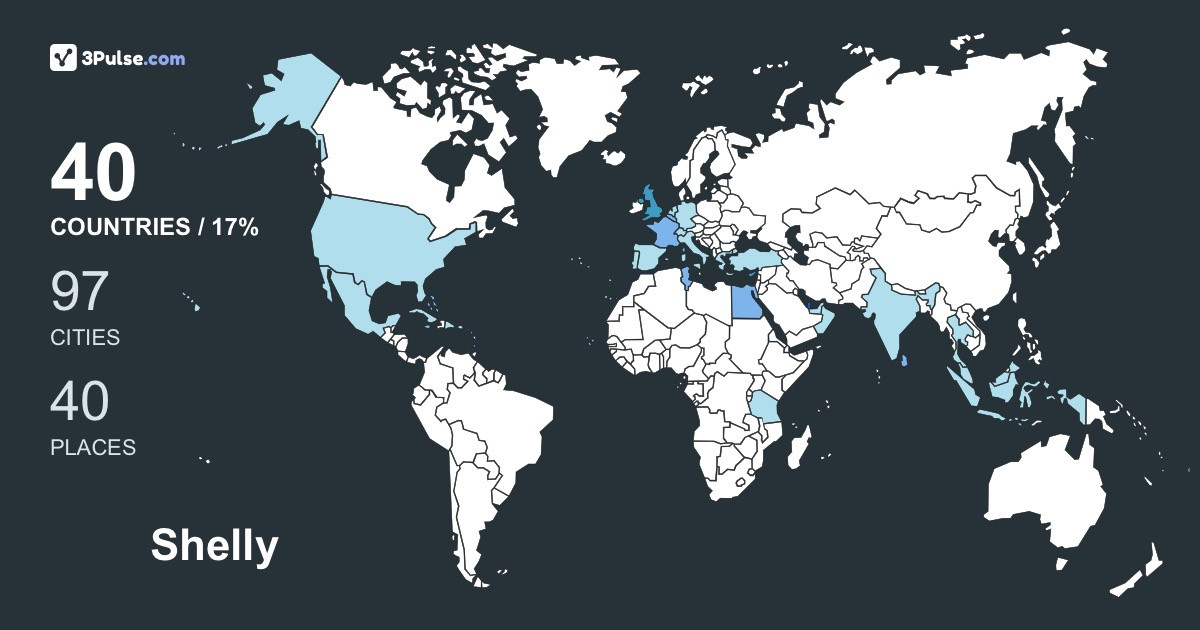 Shelly English's Travel Map Image