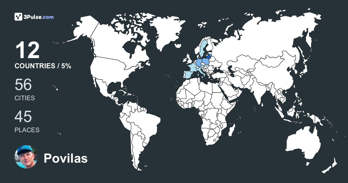 Изображение Карты путешествий Povilas Marcinkeviius