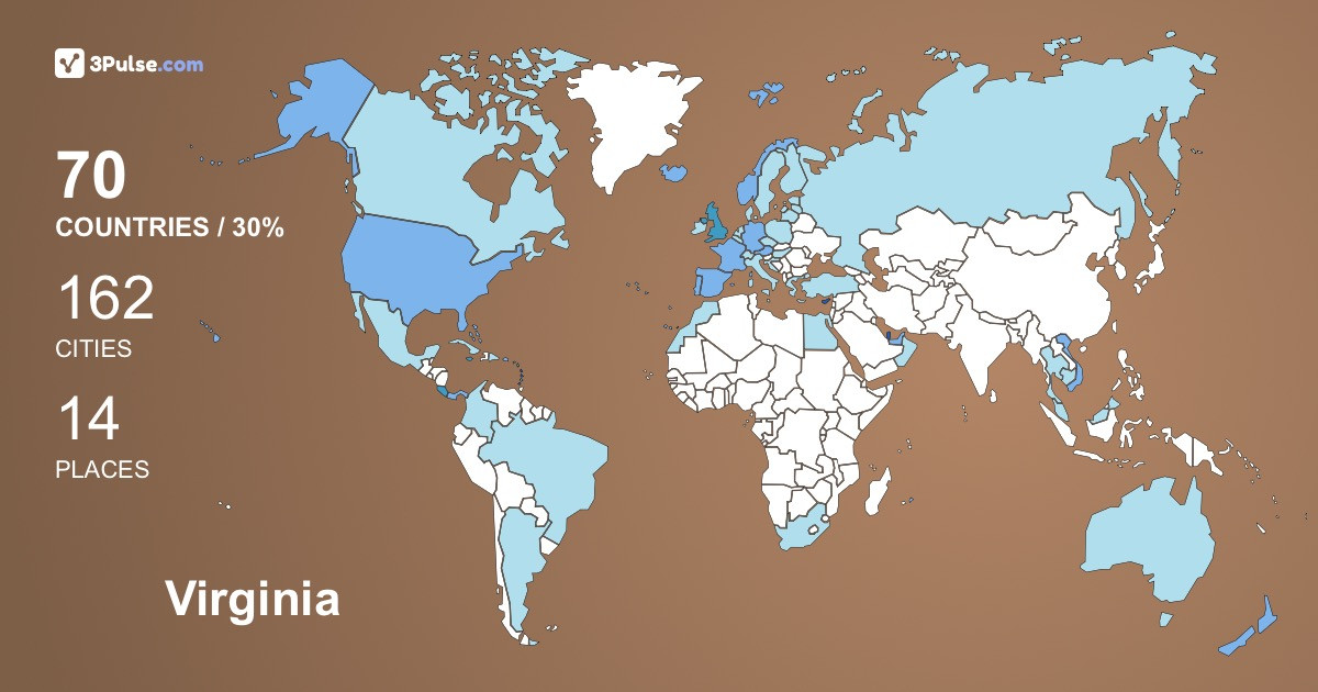 Virginia Tasker's Travel Map Image