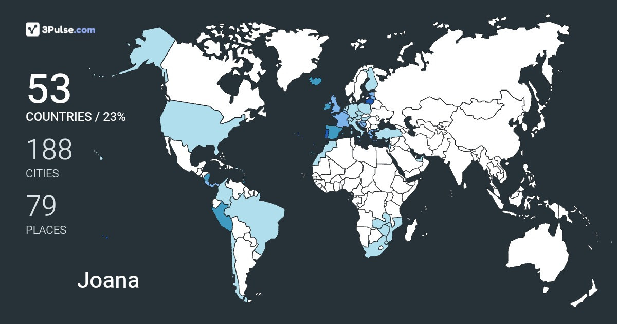 Joana Gomes-Garcia's Travel Map Image